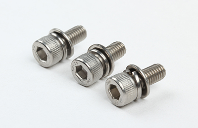 不銹鋼 內(nèi)六角圓柱頭（滾花）帶平、彈墊組合螺釘 DIN912三組合